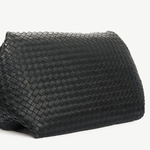 Bottega Veneta Black Intrecciato-Leather Handbag - Picture 5 of 12